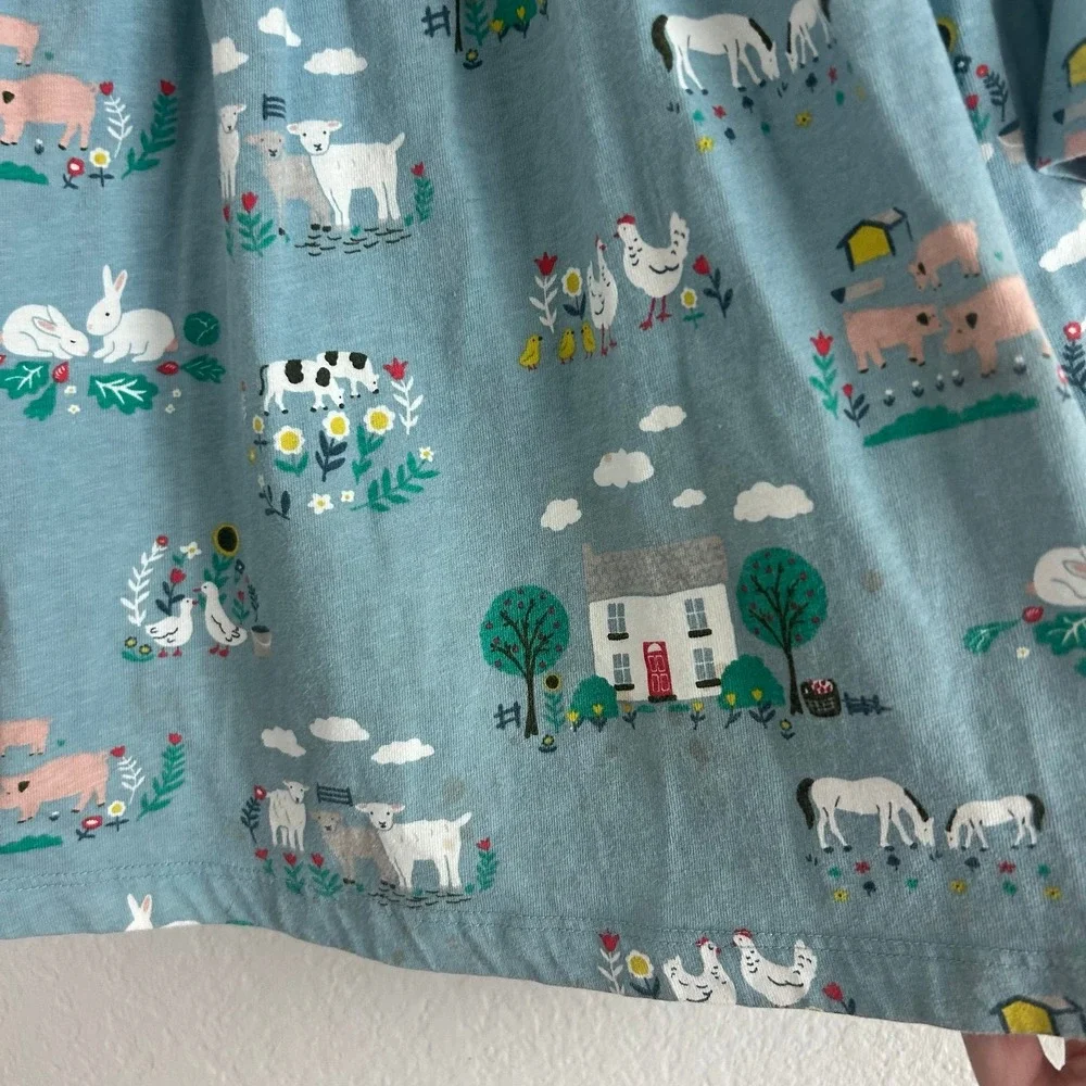 Baby Boden Farmhouse Animal Pattern Collared Girls Dress 3-4Y